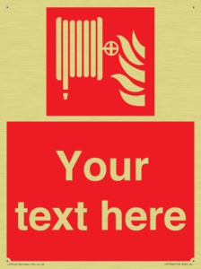 Custom Fire hose reel Sign